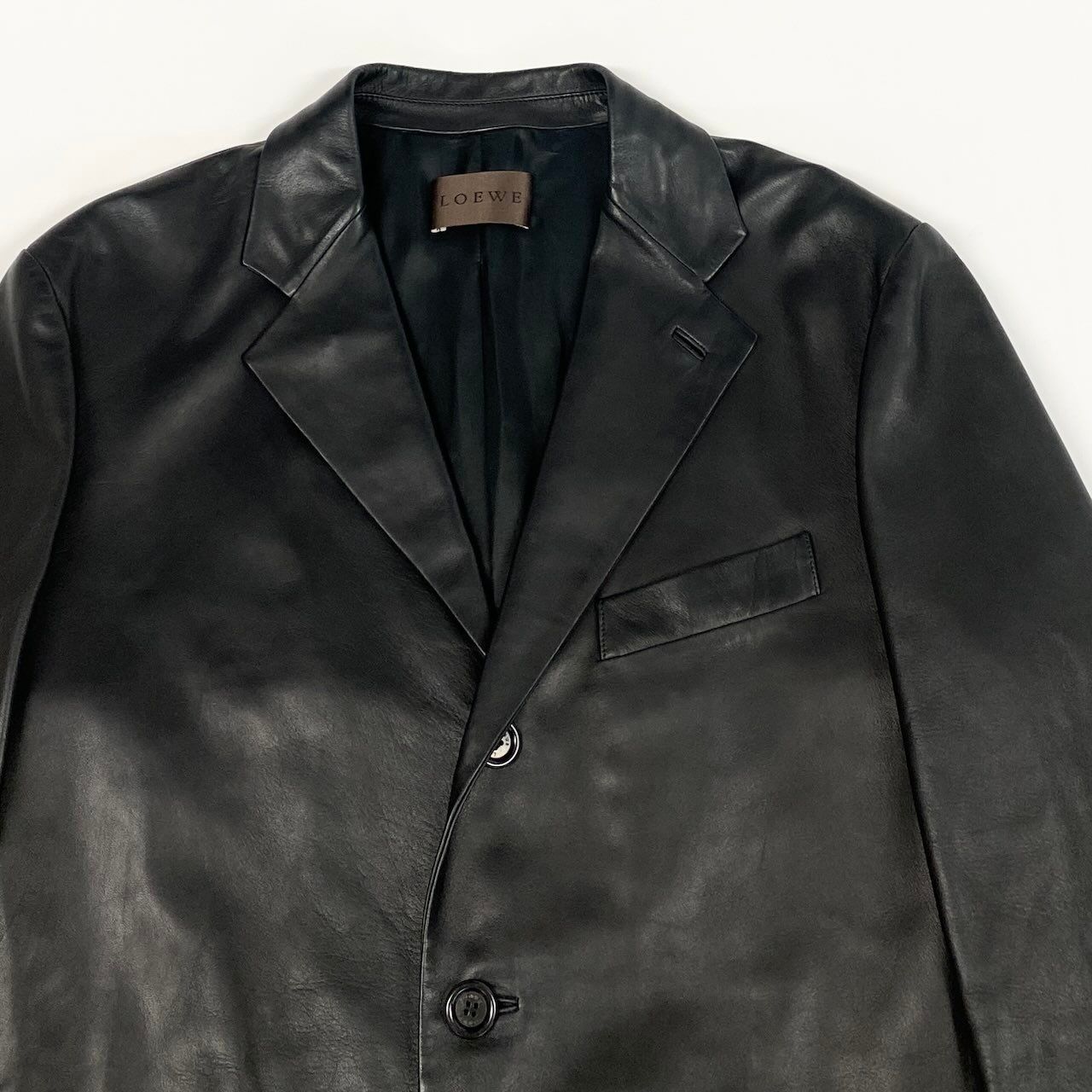 Loewe Leather Jacket Tailored 50 Black — view 5