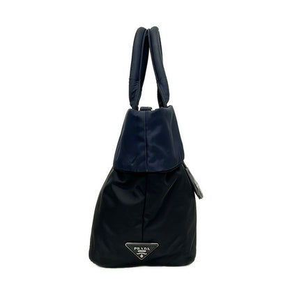 Prada Tote Tessuto Double Black Dark Navy Reversible — view 2