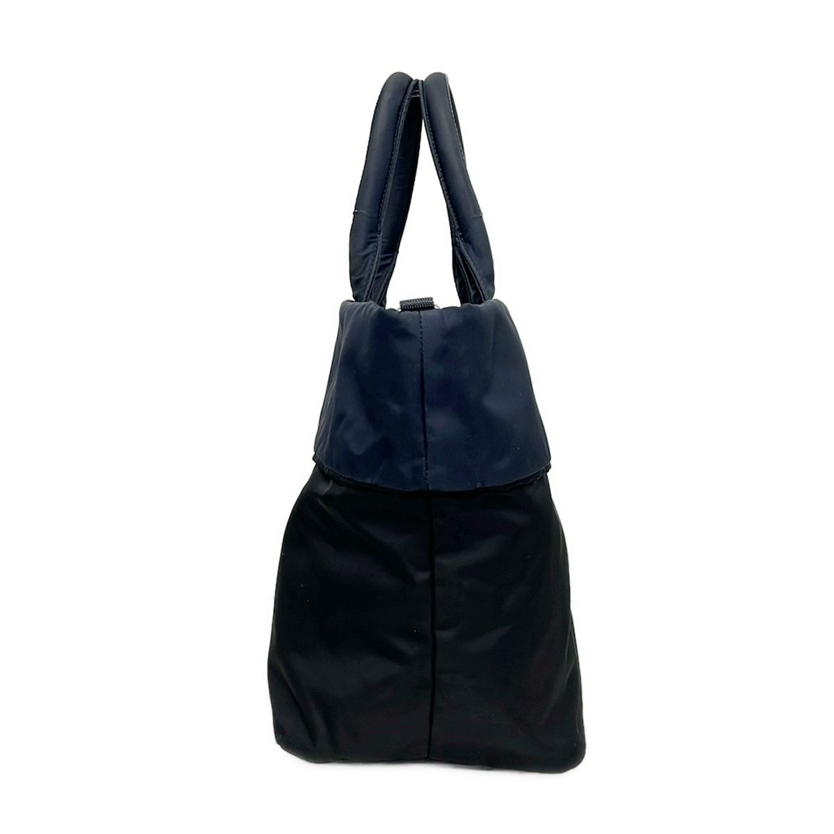 Prada Tote Tessuto Double Black Dark Navy Reversible — view 4