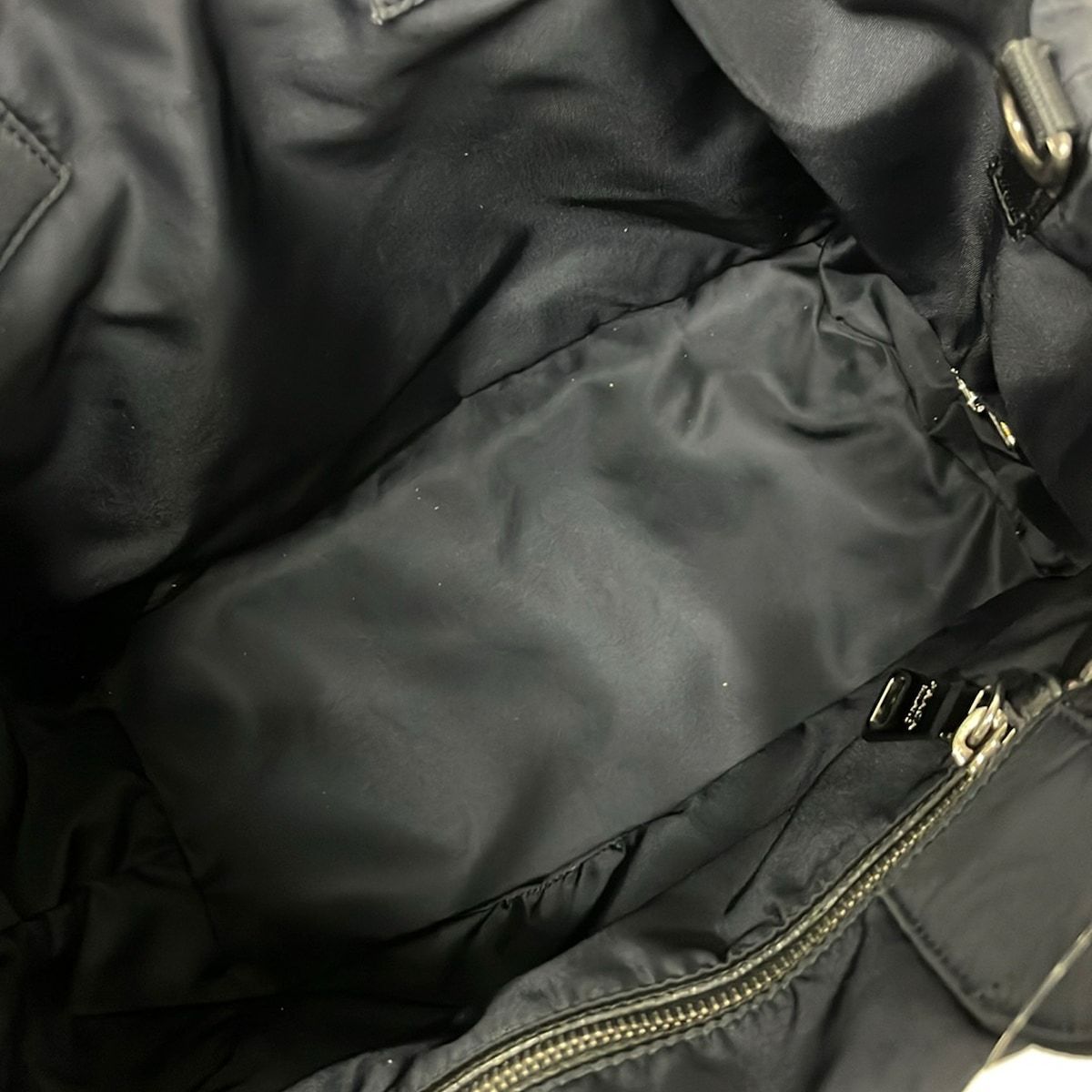 Prada Tote Tessuto Double Black Dark Navy Reversible — view 7
