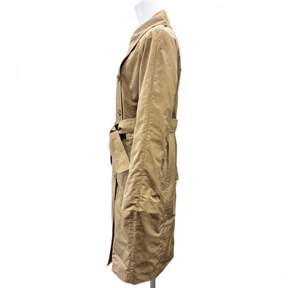 Saint Laurent Yves Trench Coat Leopard Lining Rive Gauche Long Length Brown — view 4