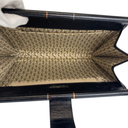 Saint Laurent Yves Vintage YSL Black Leather Clutch — view 8
