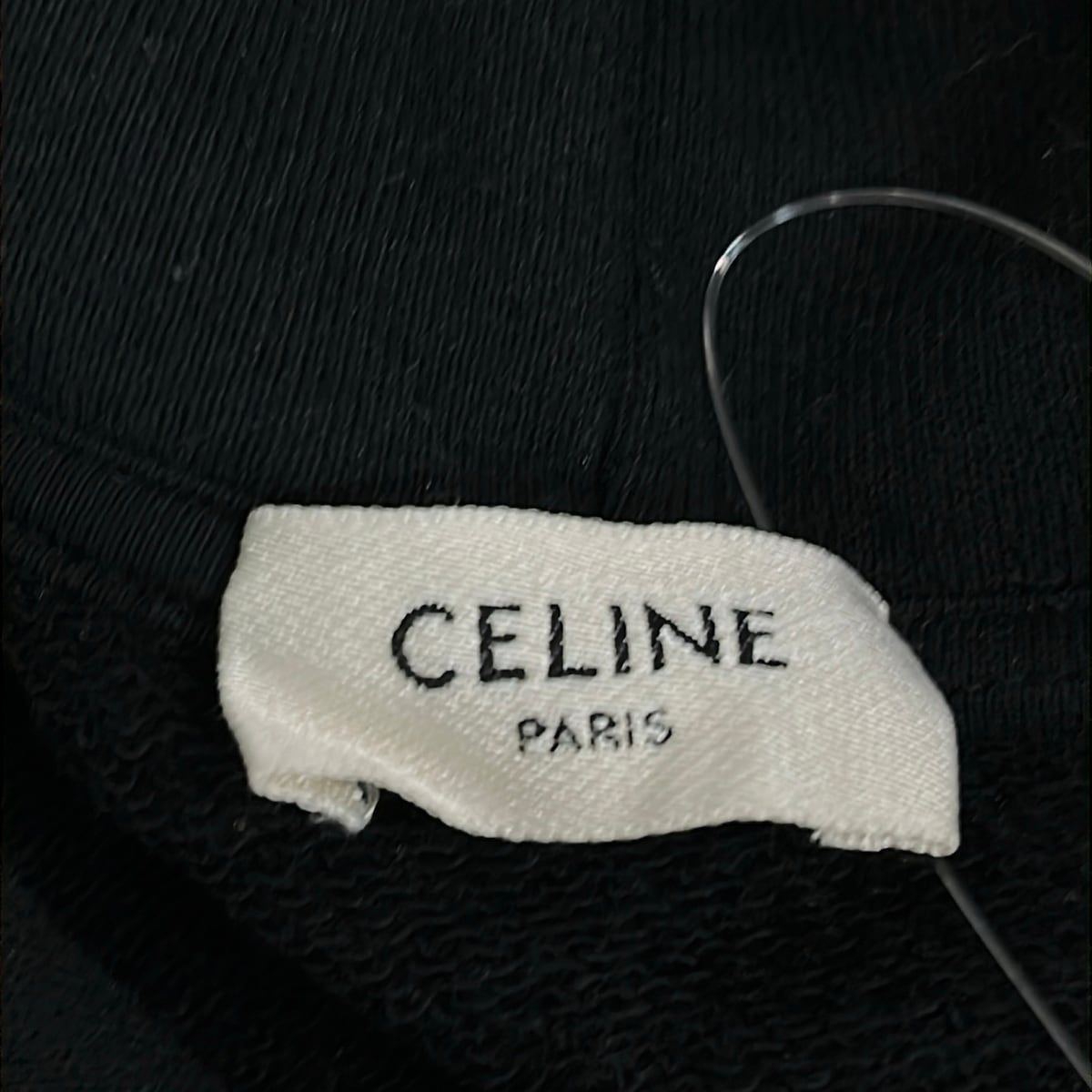 Celine Hoodie Black White Back Logo Pullover — view 3