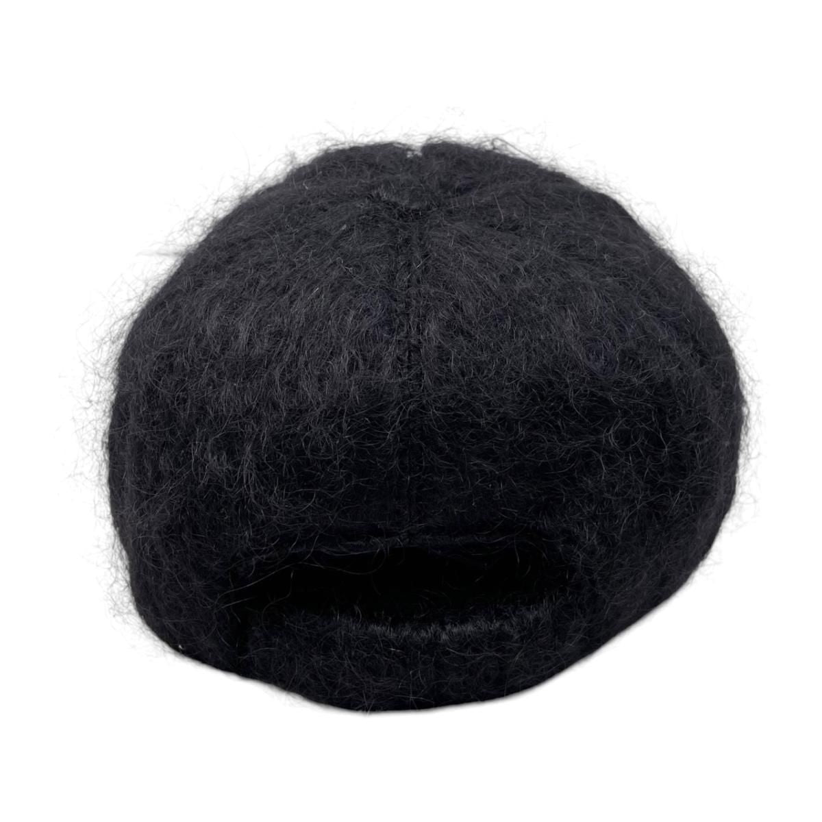 Gucci Hat Double Mohair Baseball Cap L Logo Black — view 4