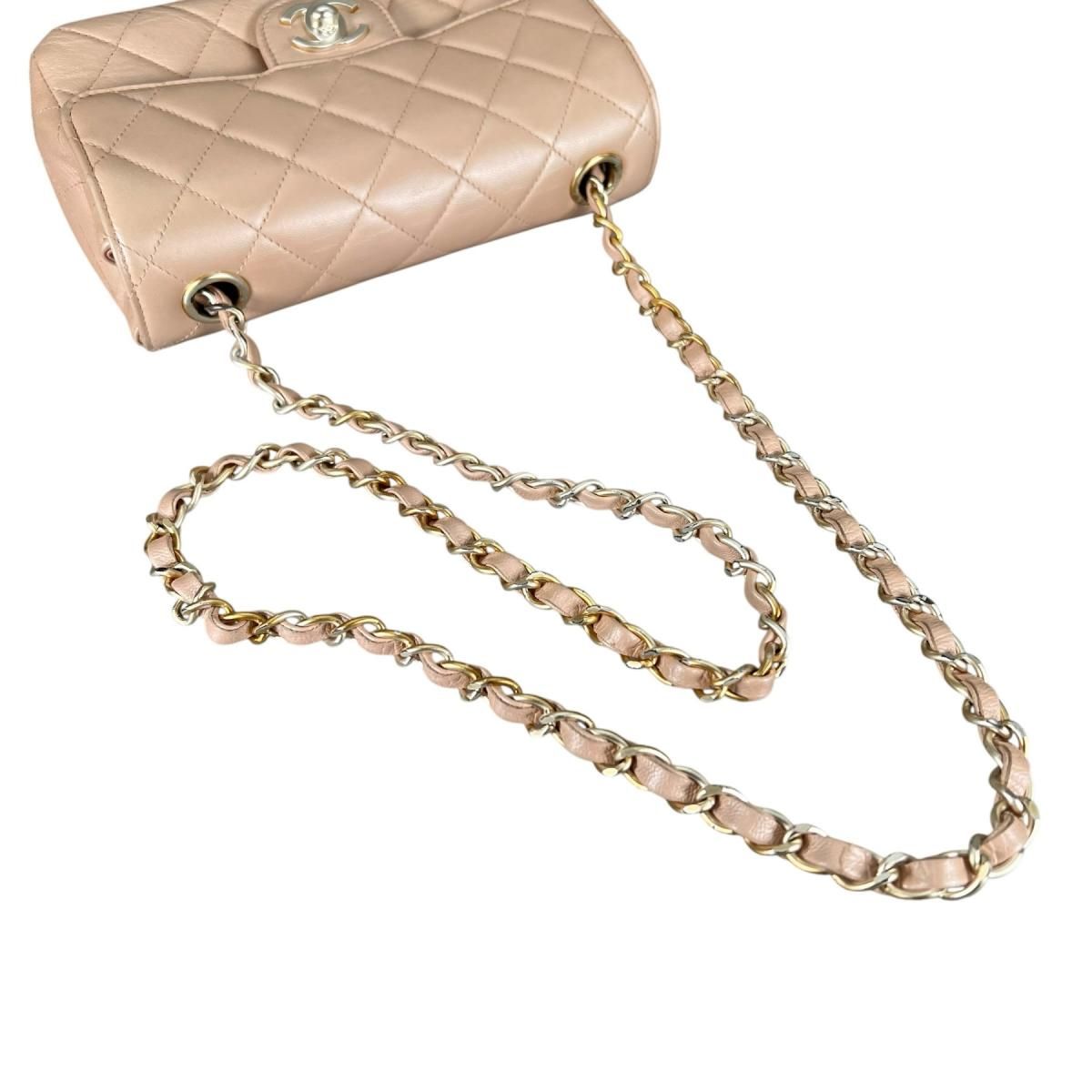 Chanel Lambskin Chain Wallet 19 Shoulder Bag Pink — view 6