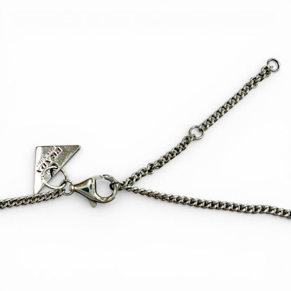 Prada 925 Triangle Logo Necklace Silver White Recommended — view 6