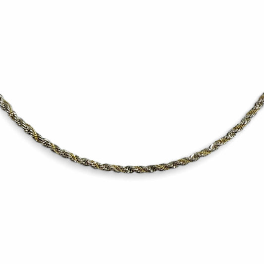 Tiffany & Co 925 750 Screw Chain Twist Rope Necklace Silver Gold