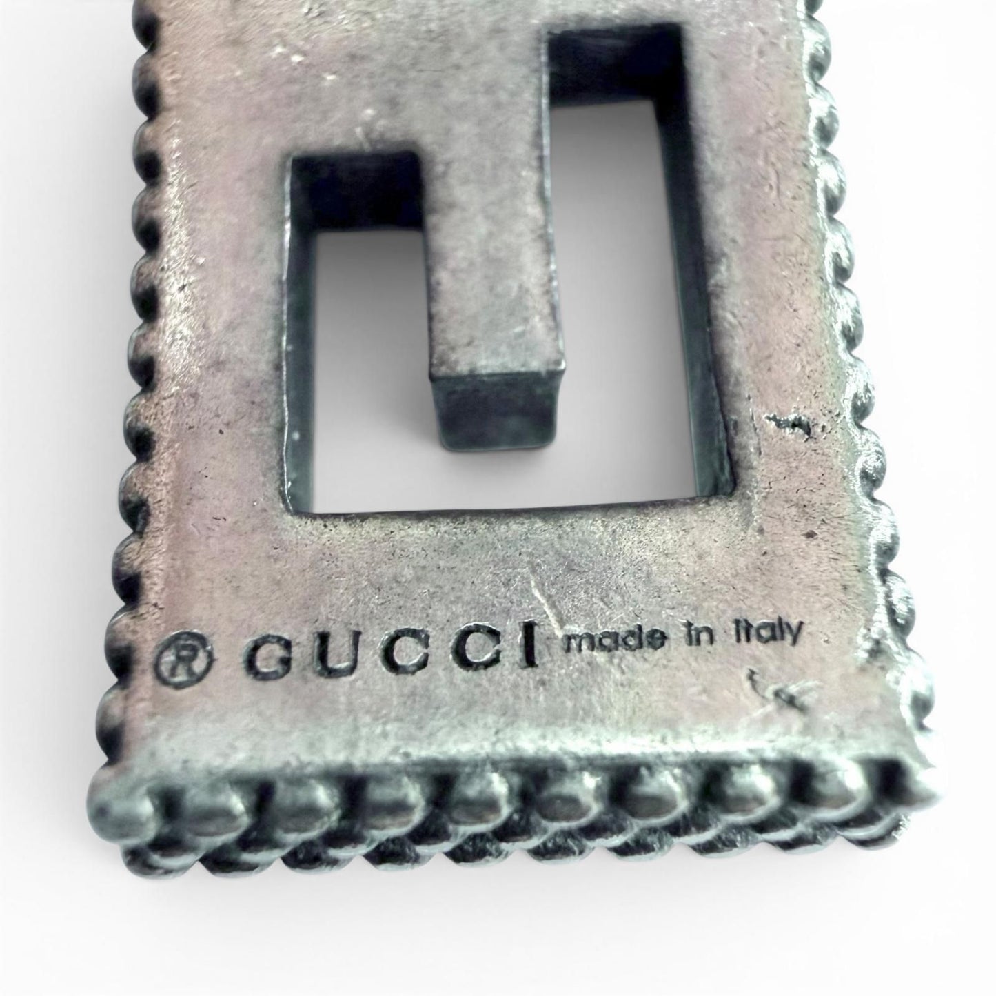 Gucci Square Arabesque Cube Bangle Bracelet Silver 16 — view 7