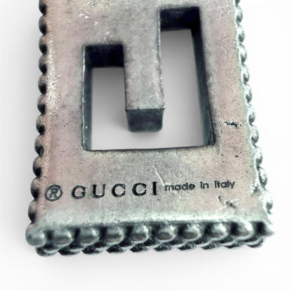 Gucci Square Arabesque Cube Bangle Bracelet Silver 16 — view 7