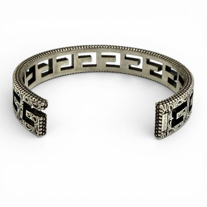 Gucci Square Arabesque Cube Bangle Bracelet Silver 16 — view 3
