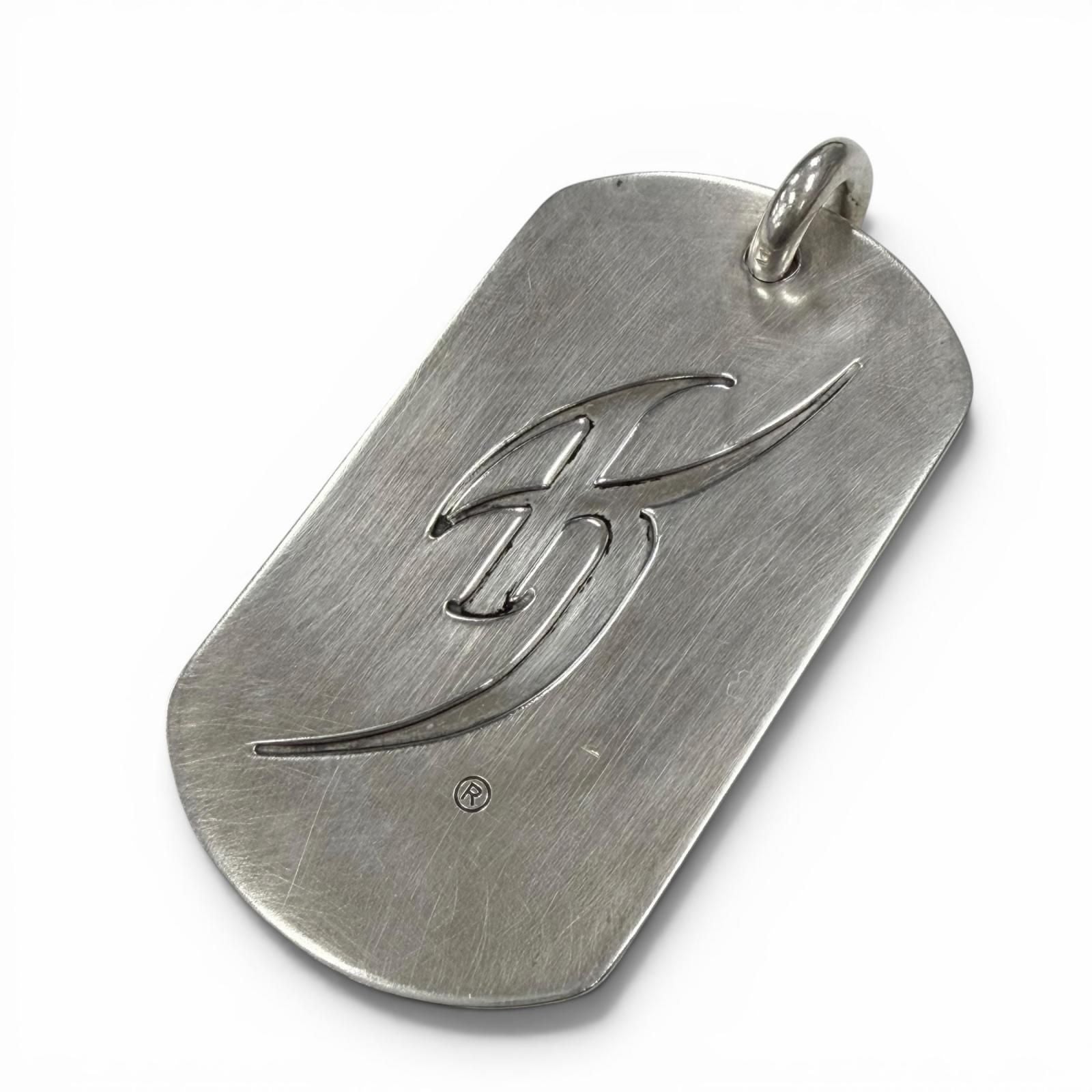 Chrome Hearts Kyosuke Himuro Vintage Large Dog Tag 925 Super Lrg Pendant