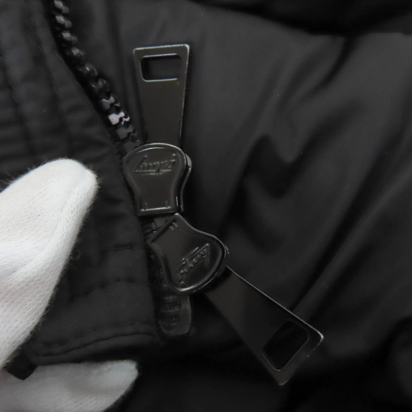 Moncler Khloe Logo Patch Lace Up Hood Belt Down Jacket Coat Black — view 7