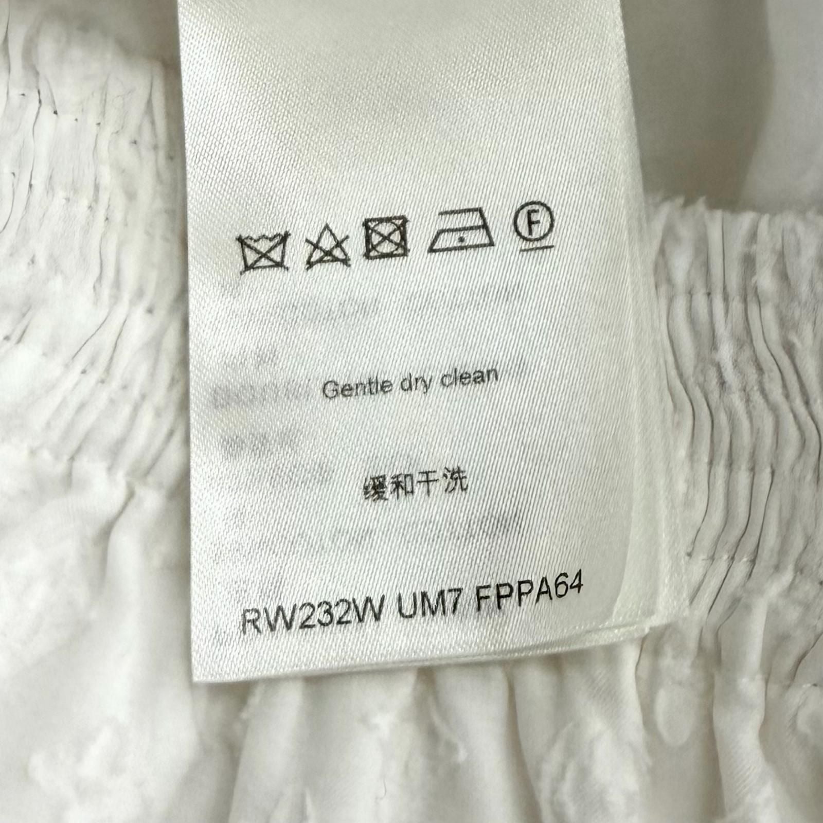Louis Vuitton Silk Blend Logo Button Monogram Cotton Shorts White 34 — view 8