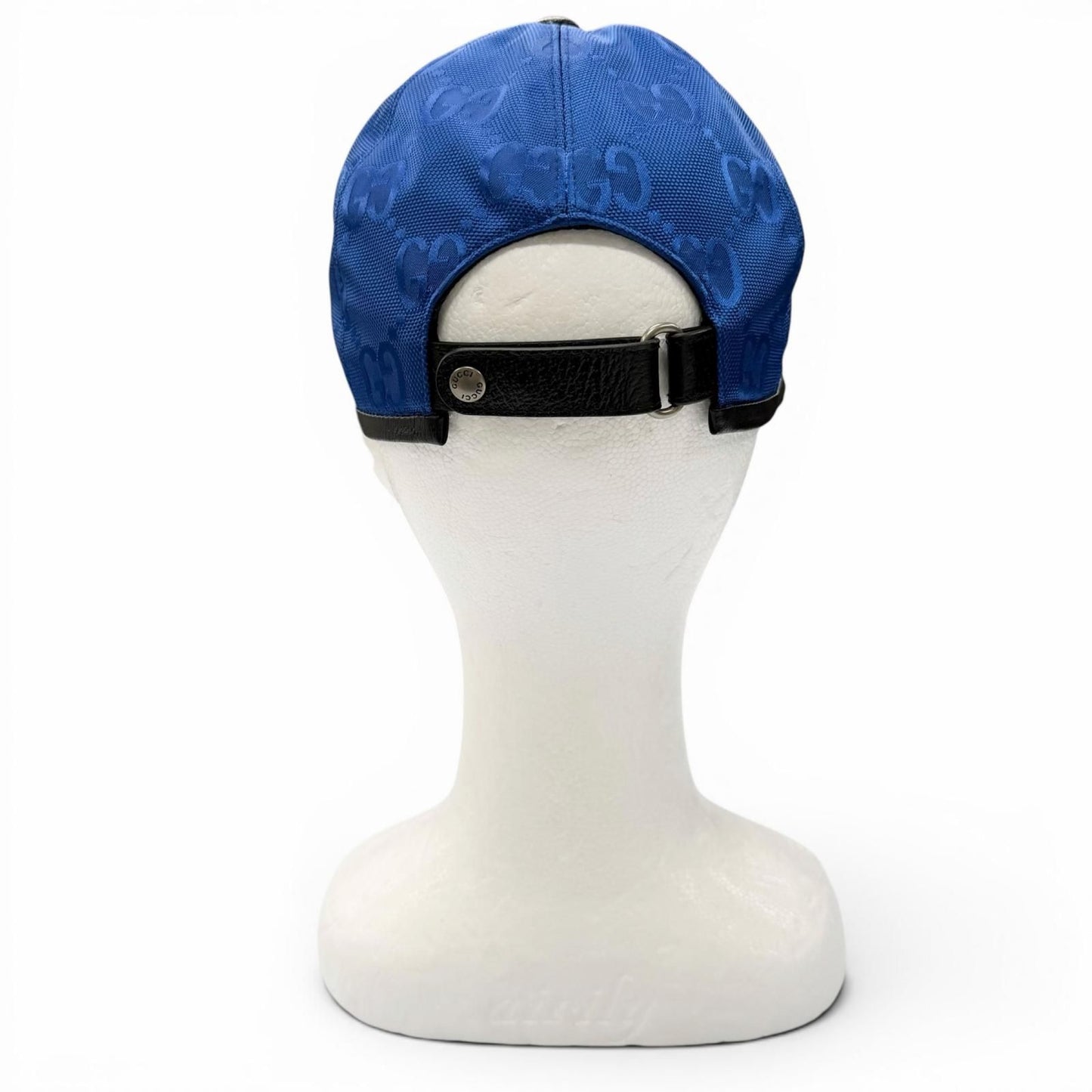 Gucci Off the Grid GG Pattern Leather Hat Baseball Cap Blue Black XL 60 cm — view 4