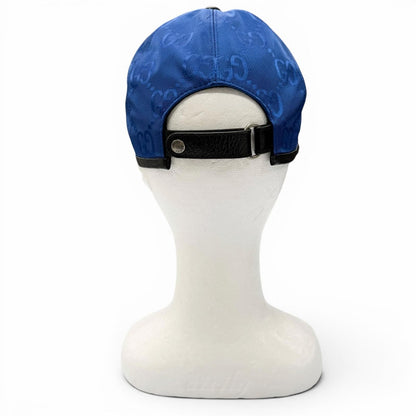 Gucci Off the Grid GG Pattern Leather Hat Baseball Cap Blue Black XL 60 cm — view 4