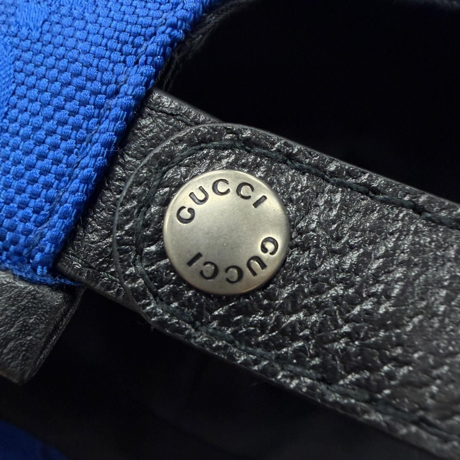 Gucci Off the Grid GG Pattern Leather Hat Baseball Cap Blue Black XL 60 cm — view 7