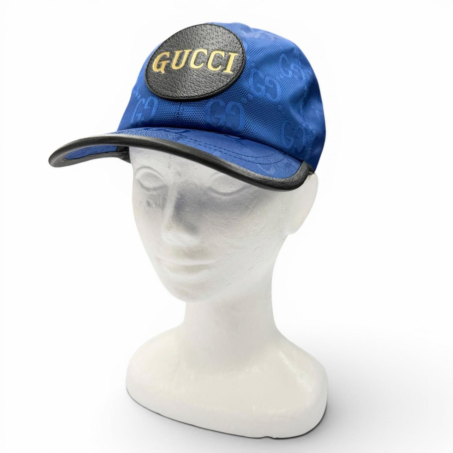Gucci Off the Grid GG Pattern Leather Hat Baseball Cap Blue Black XL 60 cm — view 2