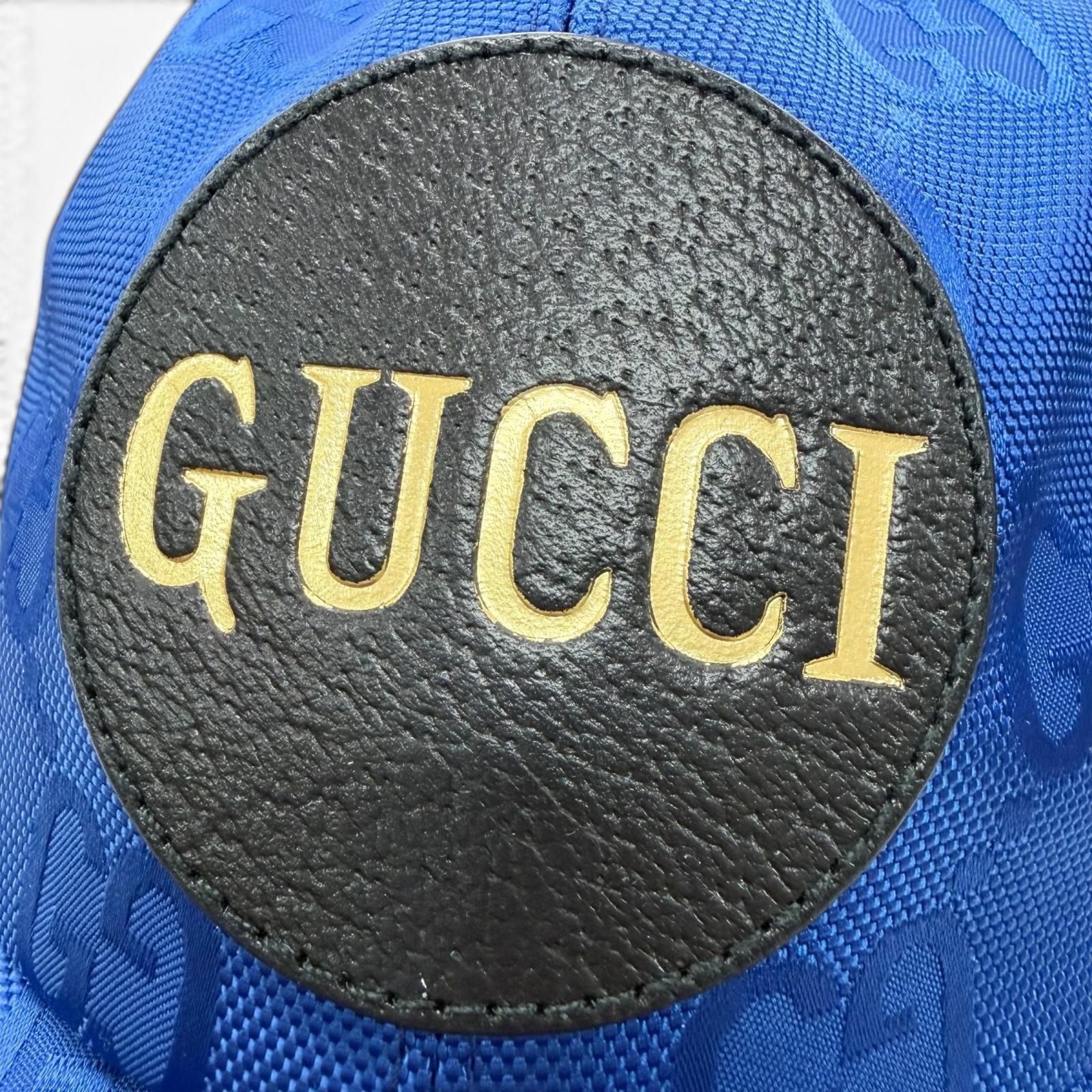Gucci Off the Grid GG Pattern Leather Hat Baseball Cap Blue Black XL 60 cm — view 6