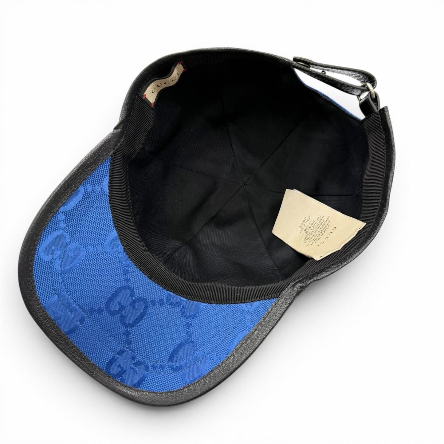 Gucci Off the Grid GG Pattern Leather Hat Baseball Cap Blue Black XL 60 cm — view 8