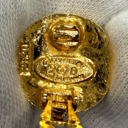 Chanel Vintage 28 CC Logo Earrings Gold French — view 7