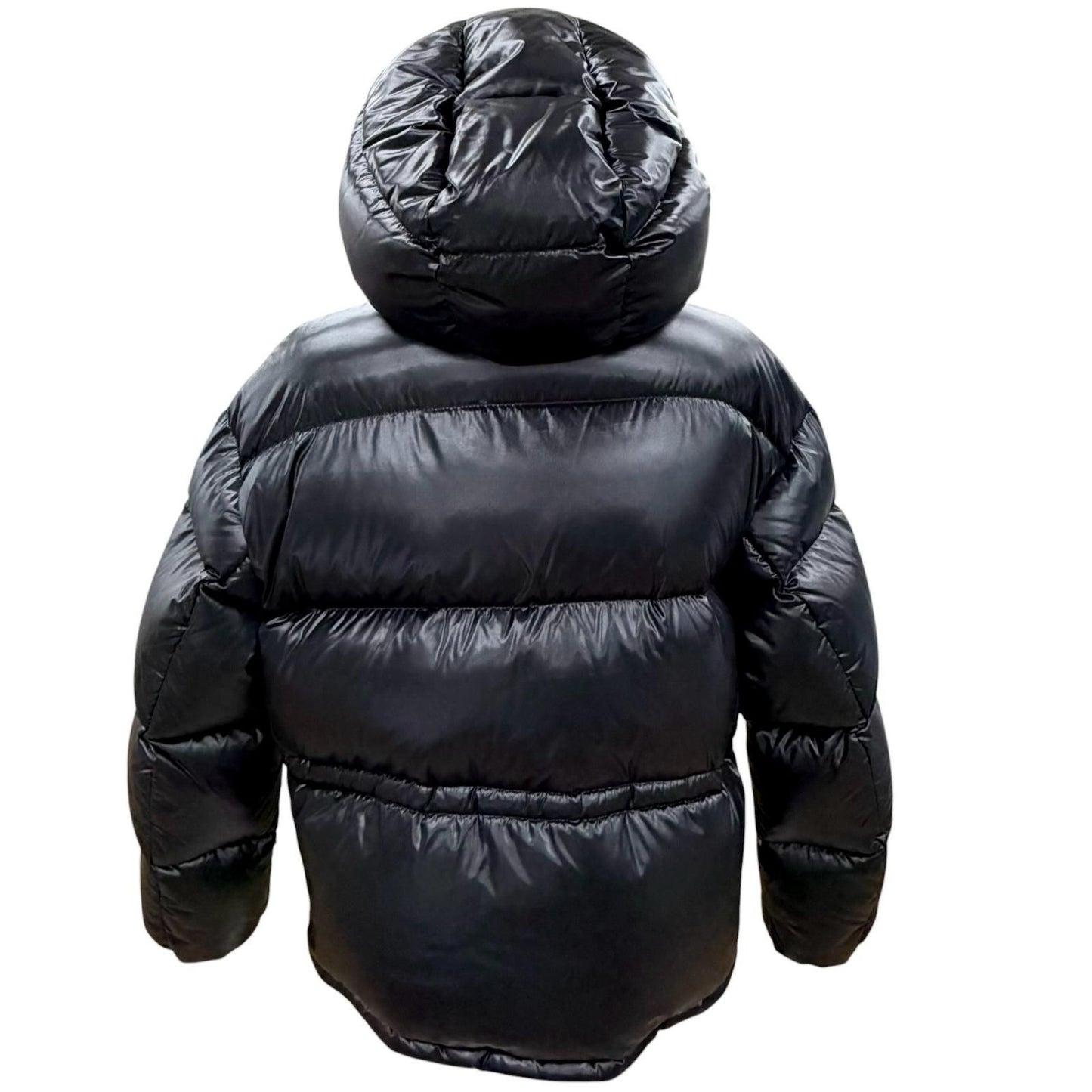 Moncler Abbaye Logo Hooded Zip Up Jacket Black 0 Items — view 3