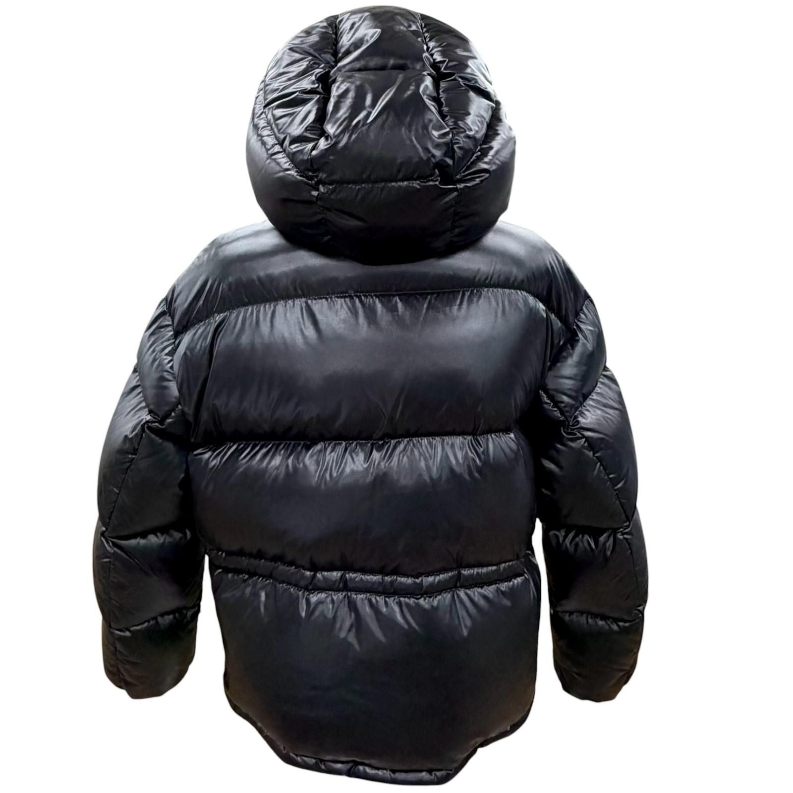 Moncler Abbaye Logo Hooded Zip Up Jacket Black 0 Items — view 3