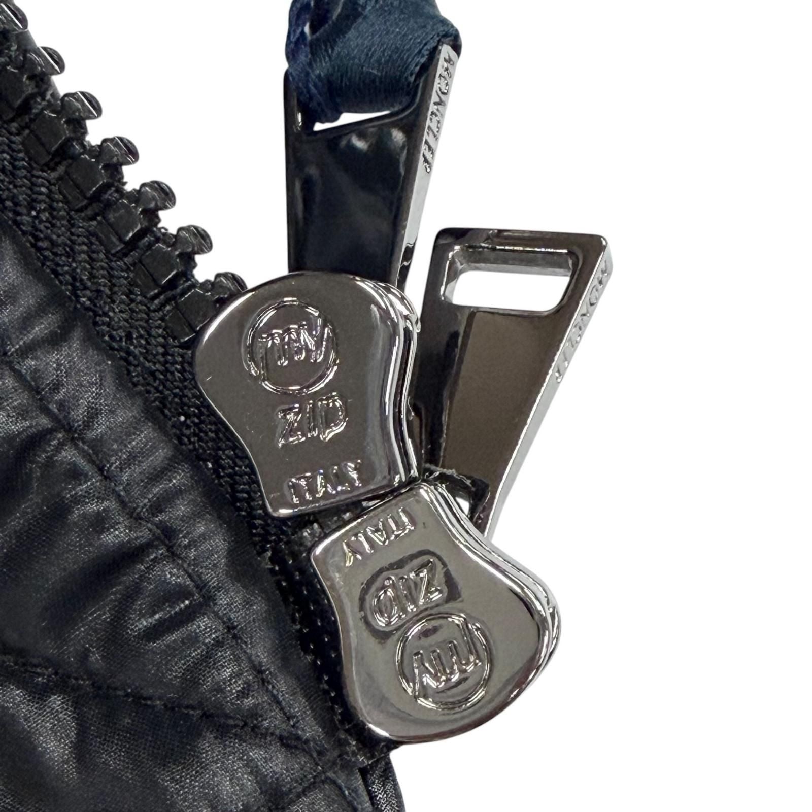 Moncler Abbaye Logo Hooded Zip Up Jacket Black 0 Items — view 7