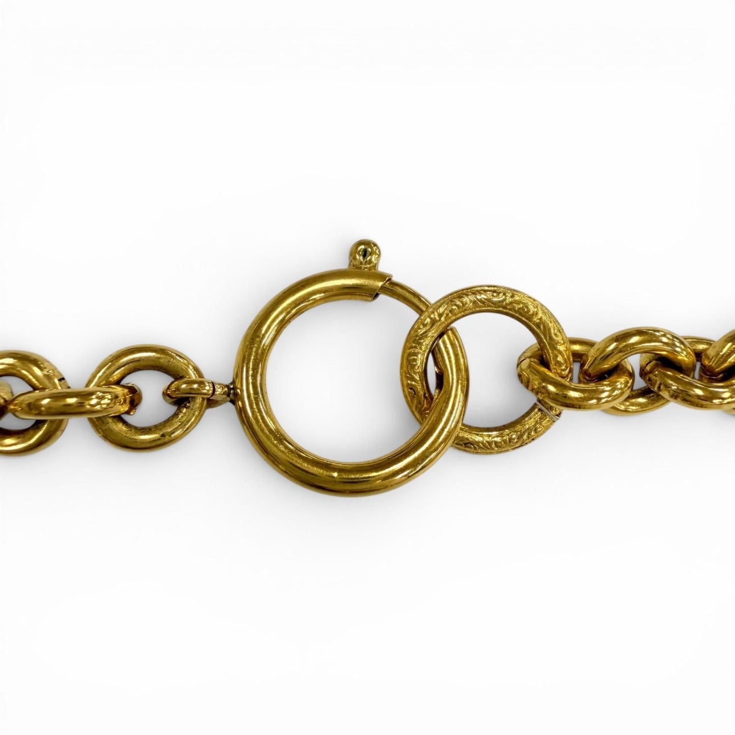 Chanel Vintage CC Logo Chain Necklace Pendant Gold — view 6