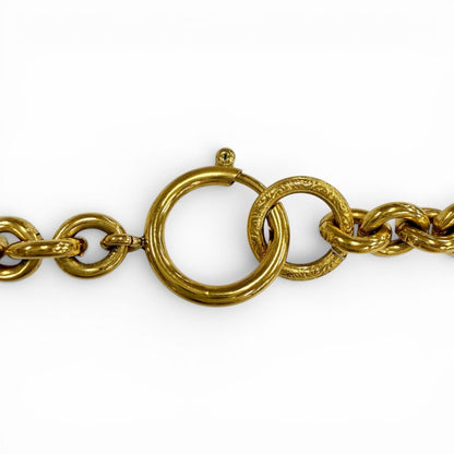 Chanel Vintage CC Logo Chain Necklace Pendant Gold — view 6