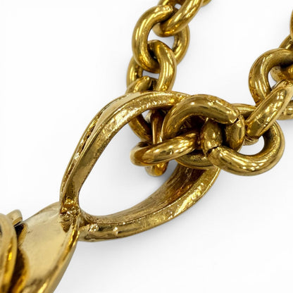Chanel Vintage CC Logo Chain Necklace Pendant Gold — view 5