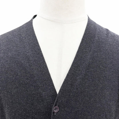 Prada 100% Virgin Wool Neck High Gee Knit Cardigan Dark Gray 50 — view 2