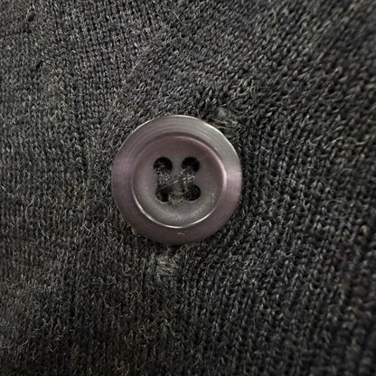 Prada 100% Virgin Wool Neck High Gee Knit Cardigan Dark Gray 50 — view 5