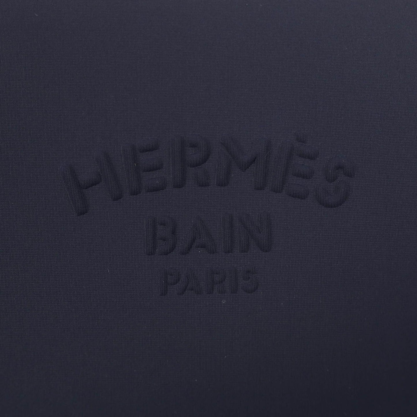 Hermes Trousse Flat PM Neobain Black Logo Zip Pouch Navy — view 5