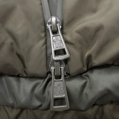 Bvlgari Moncler Melampyre Logo Patch Hooded Double Zip Up Jacket Khaki 0 — view 7