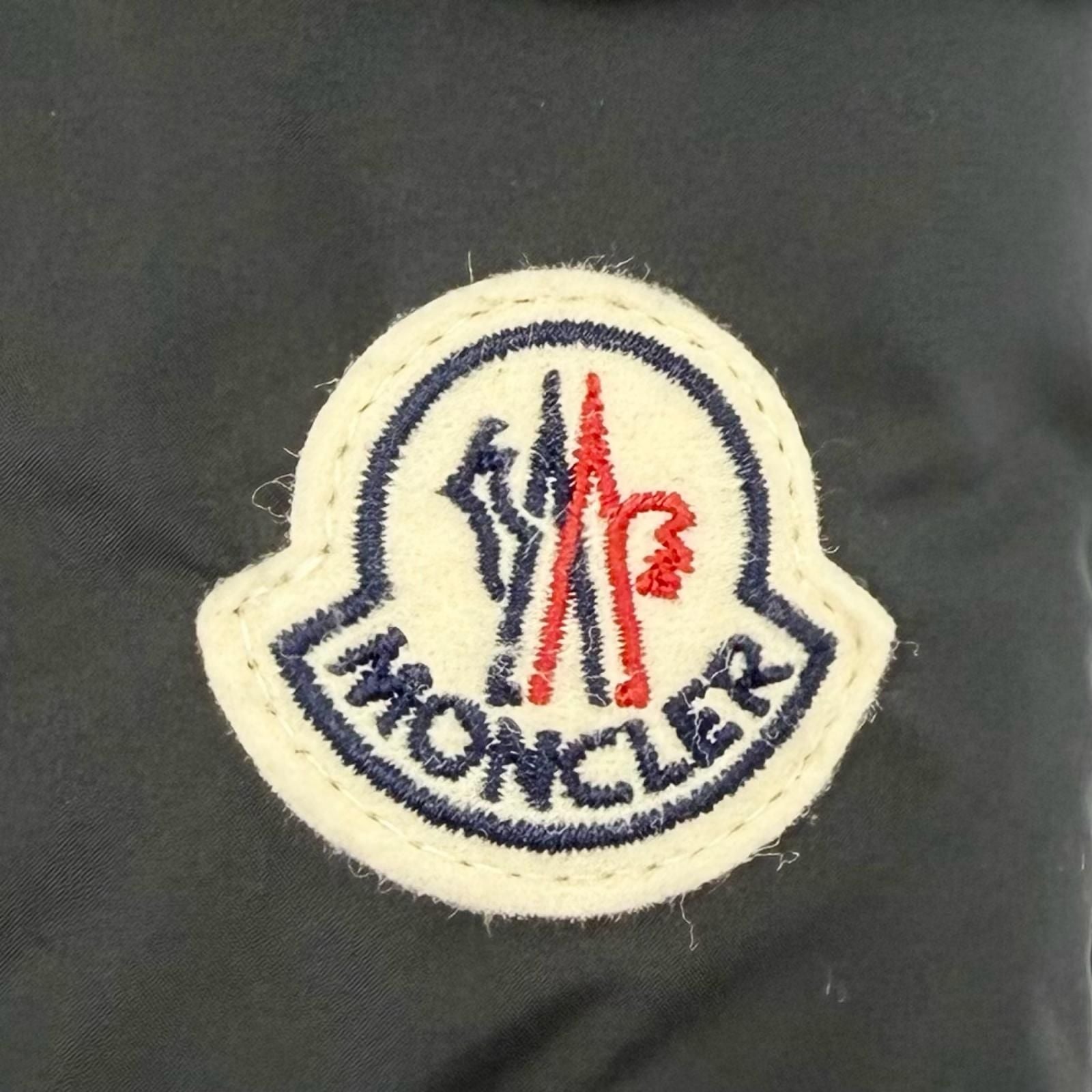 Moncler Fourmines Logo Patch with Hood Down Jacket Black 0 Garment Hanger — view 6