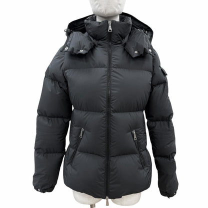 Moncler Fourmines Logo Patch with Hood Down Jacket Black 0 Garment Hanger
