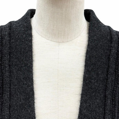 Hermes Cardigan Epais Manches Longues Meadow Button Wool Long Gray 36 UK — view 4