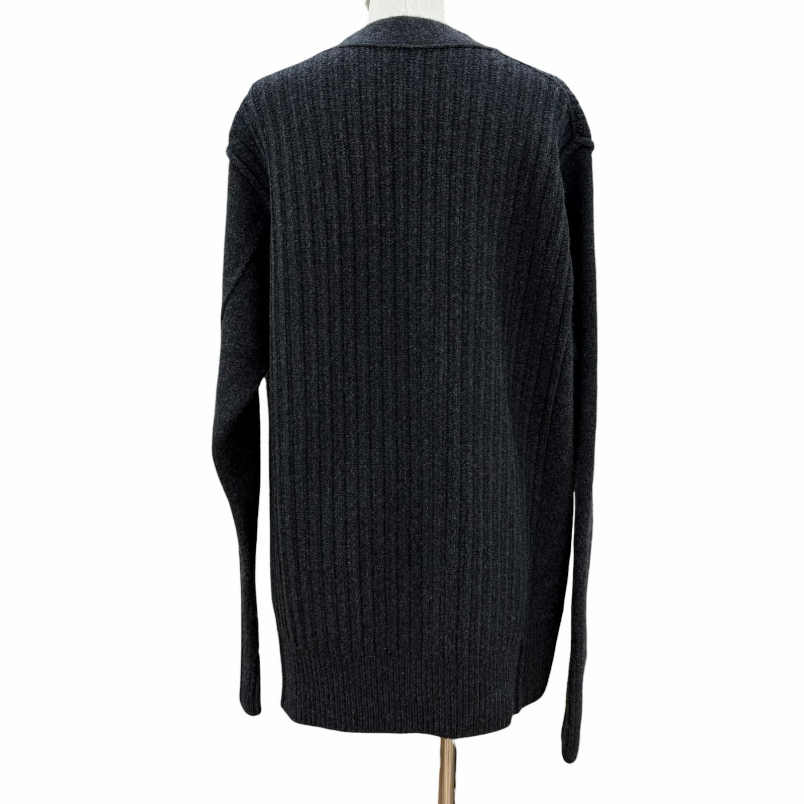 Hermes Cardigan Epais Manches Longues Meadow Button Wool Long Gray 36 UK — view 3