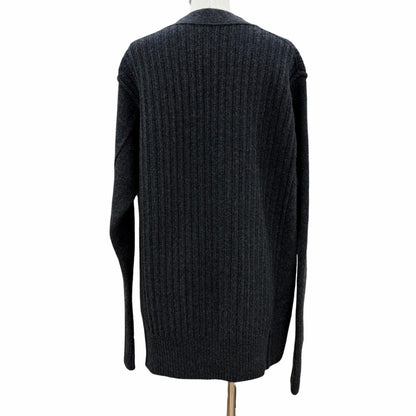 Hermes Cardigan Epais Manches Longues Meadow Button Wool Long Gray 36 UK — view 3