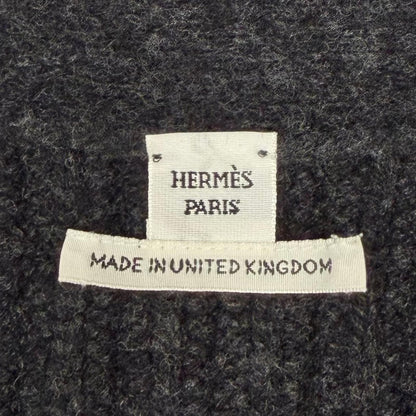 Hermes Cardigan Epais Manches Longues Meadow Button Wool Long Gray 36 UK — view 7
