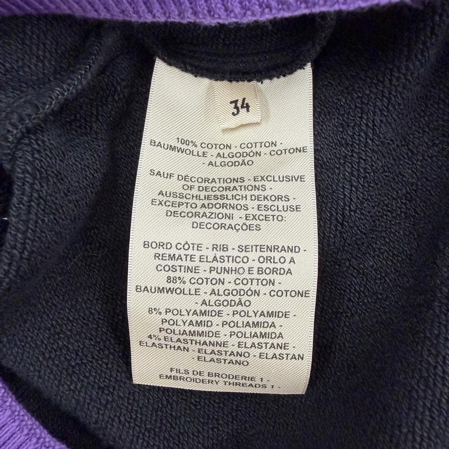 Hermes Figure Artistique Artistic Cotton 100% Sweatshirt Black 34 — view 8