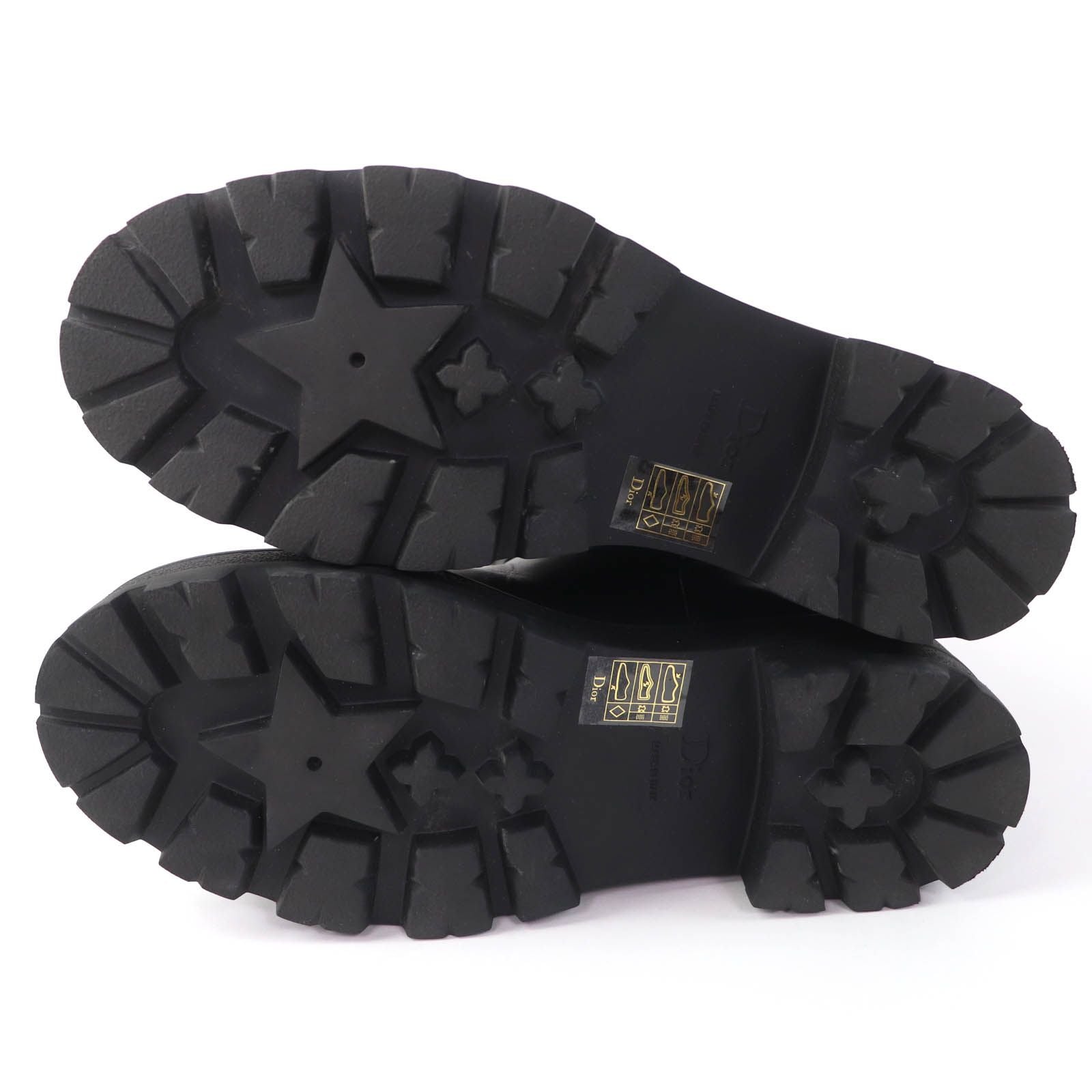 Dior D-major CD Logo Leather Short Boots Black — view 7