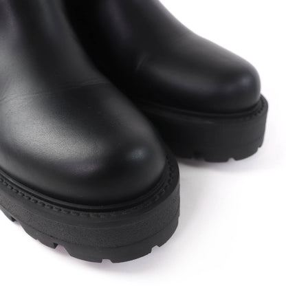 Dior D-major CD Logo Leather Short Boots Black — view 8