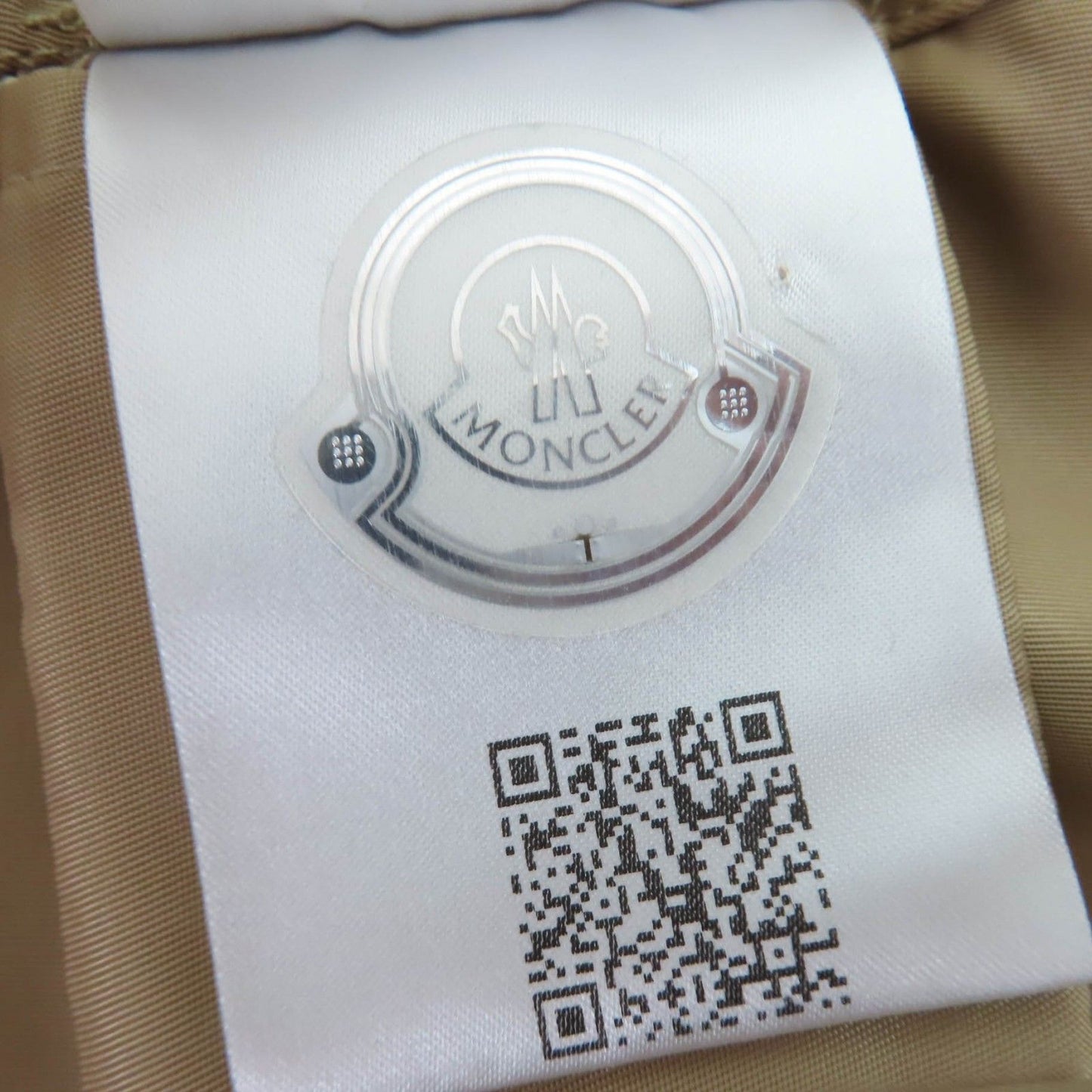 Moncler Villerest Logo Patch Hooded Trench Coat Beige