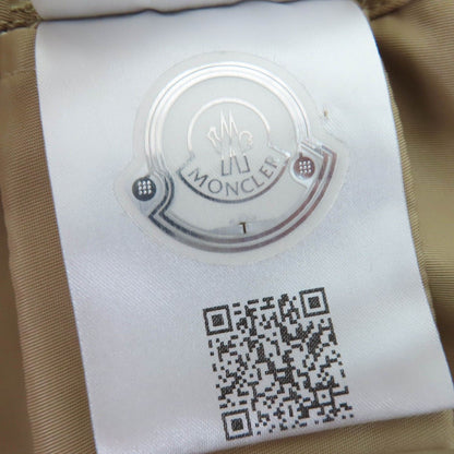Moncler Villerest Logo Patch Hooded Trench Coat Beige