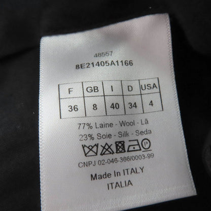 Dior Wool Cashmere Pleated Pants Black 40 — view 8