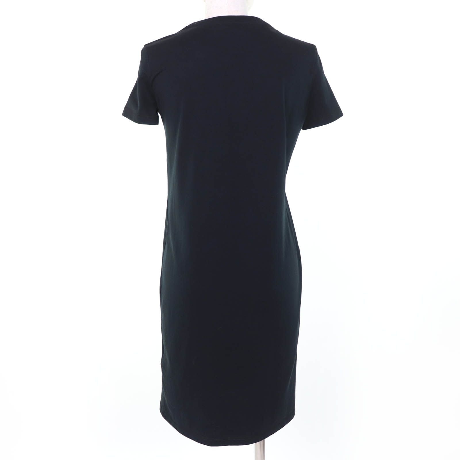 Hermes Boucles Cotton Short Sleeve Dress Black 34 — view 3