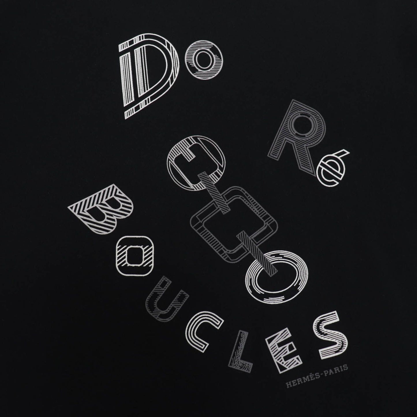 Hermes Boucles Cotton Short Sleeve Dress Black 34 — view 5