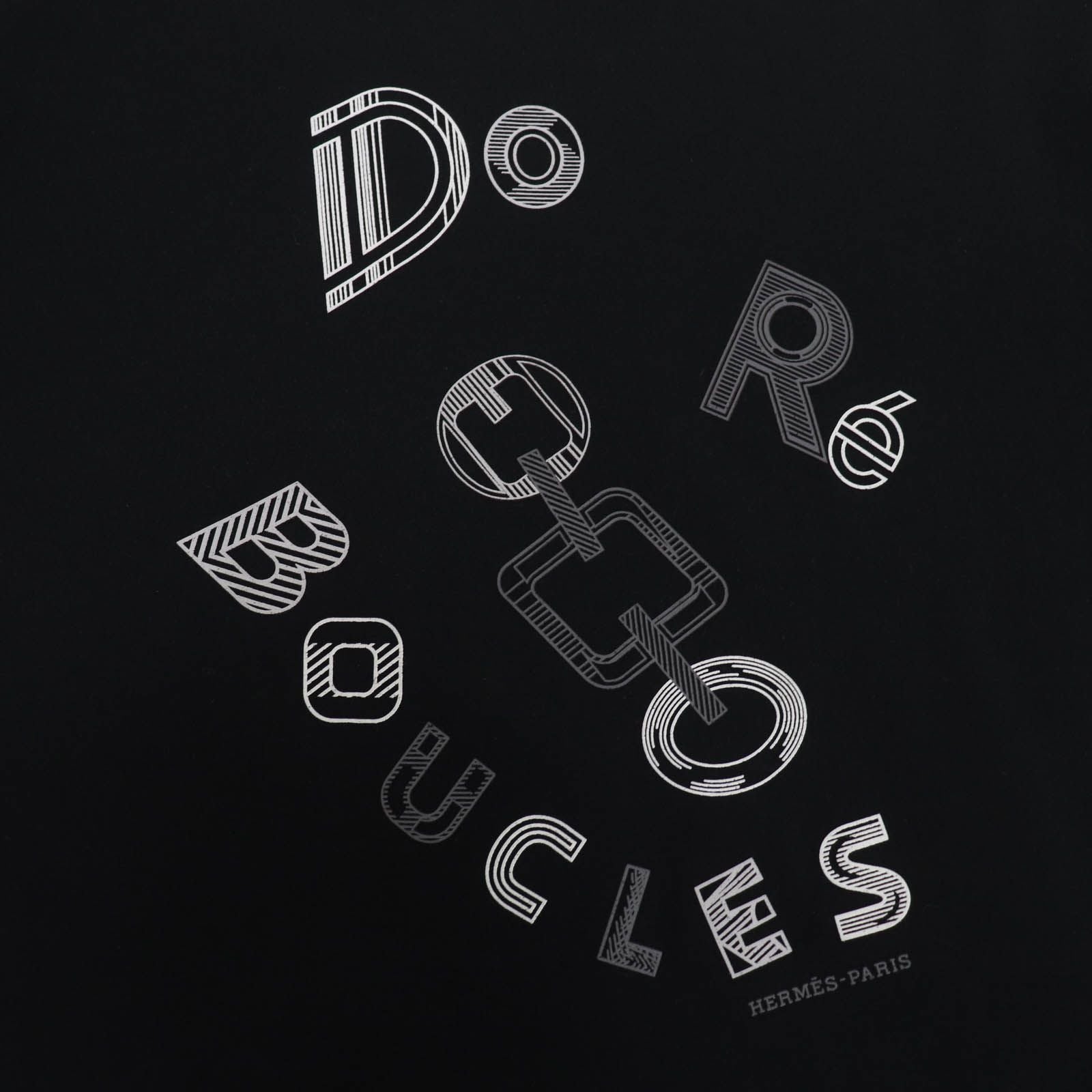 Hermes Boucles Cotton Short Sleeve Dress Black 34 — view 5