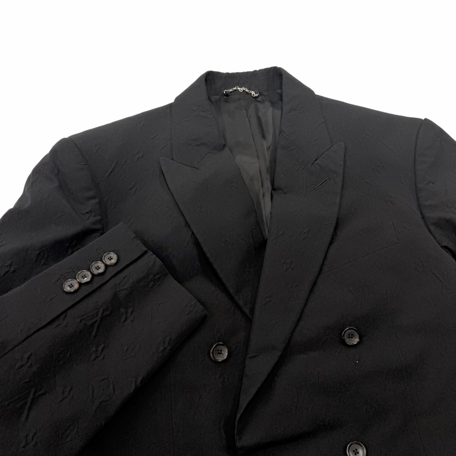Louis Vuitton Embossed Monogram Double Breasted Suit Set Black — view 2